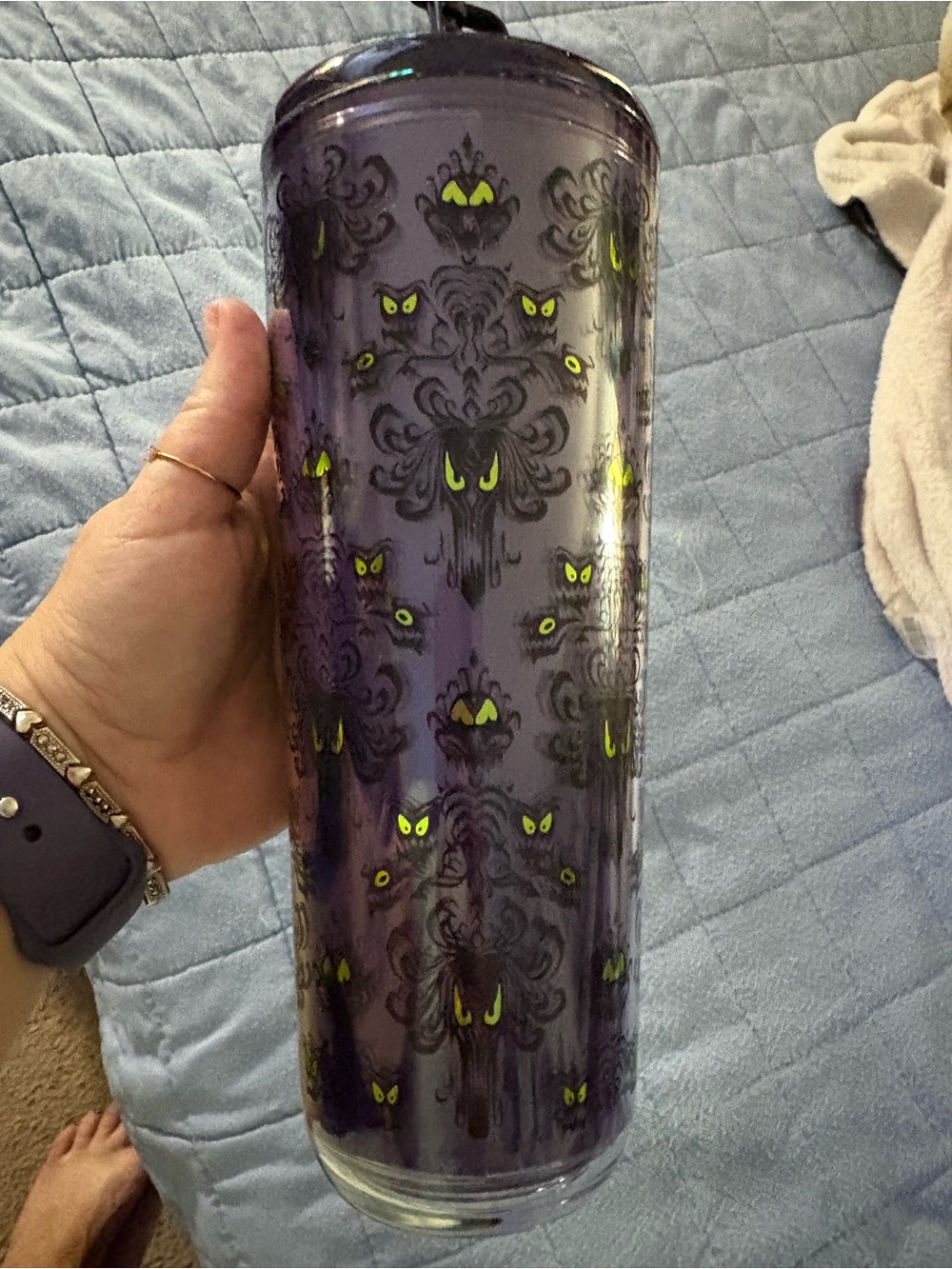 Starbucks Purple Halloween Pattern Tumbler-new from parks - Picture 3 of 6